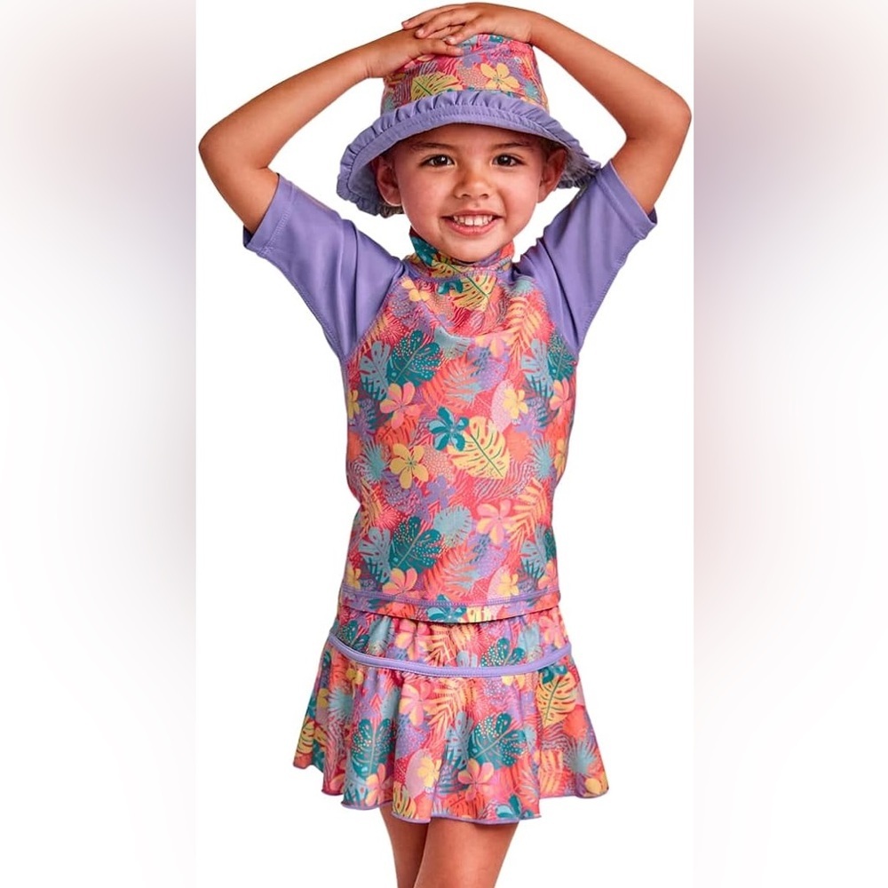 UV SKINZ UPF 50+ Girls 3-Piece Swim Set | (12-18 m - Picture 2 of 6